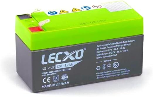 Lecxo LX1.2-12 Lead Acid Dry Battery 12V 1.2Ah