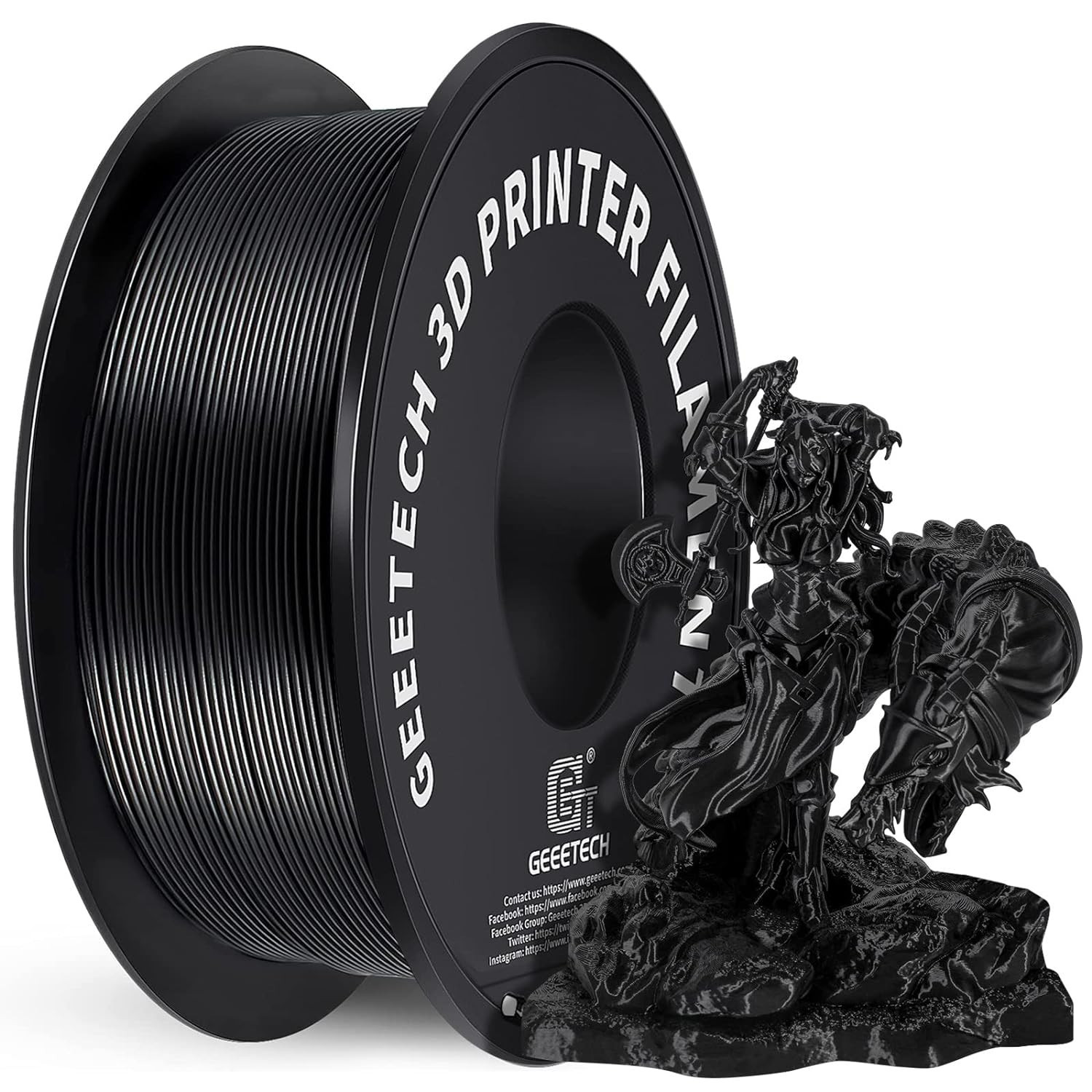 PLA Filament 1.75mm , GEEETECH New 3D Printing Filament PLA for 3D Printer and 3D Pen, 1kg 1 Spool